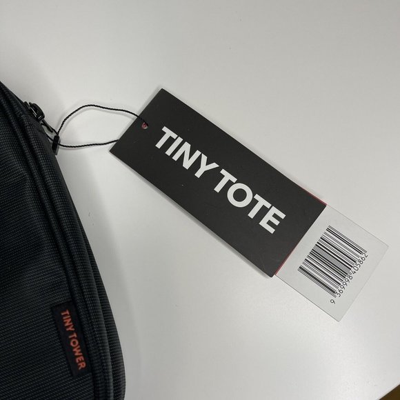 TINY TOWER Electronic Accessories keyboard Tote Bag Organizer Travel Black **NWT - Picture 4 of 10